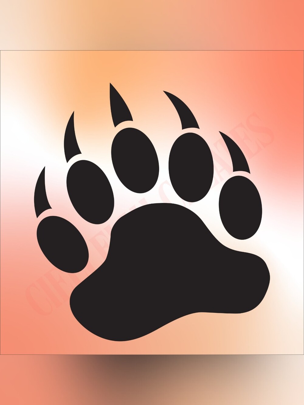 *2 for $20* Bear claw vinyl decal Sticker Handcrafted